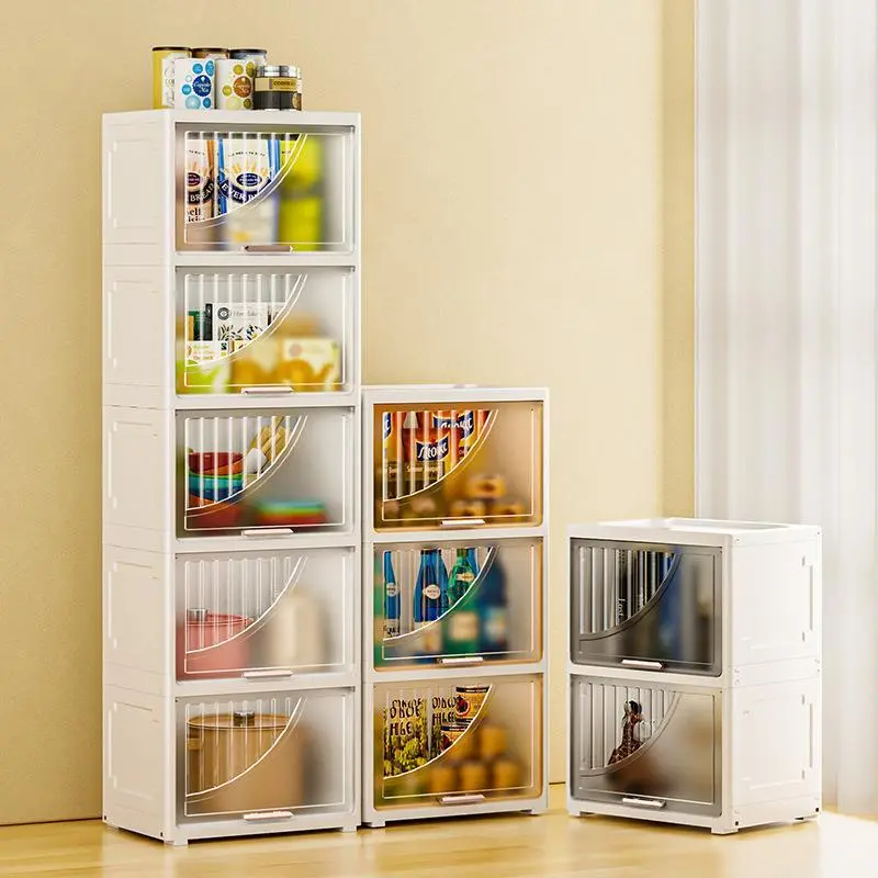 Hongxing Multi Drawer Storage Cabinet Plastic, Transparent Living Room Storage Cabinet 1