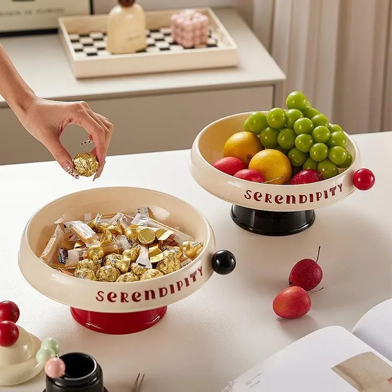 Hongxing Plastic New Year's Kitchen Fruit Plate, Cream Style Snack Fruit Plate 1