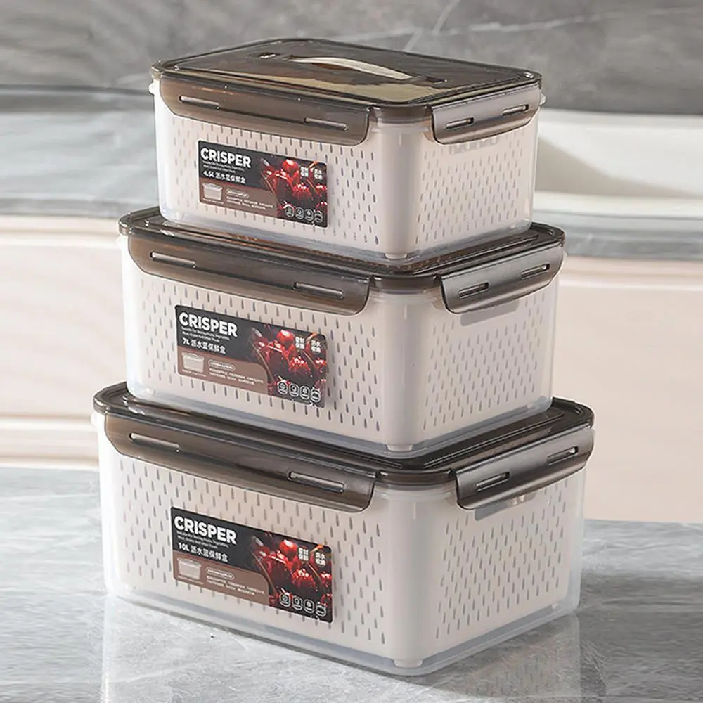Hongxing Plastic Food Storage Containers, Rectangular Kitchen Specific Sealed Drainage and Preservation Box 1