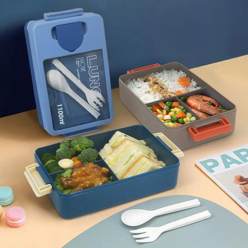 HongXing Kitchen Storage Set,Lunch Box With Spoon & Fork & Knife 1