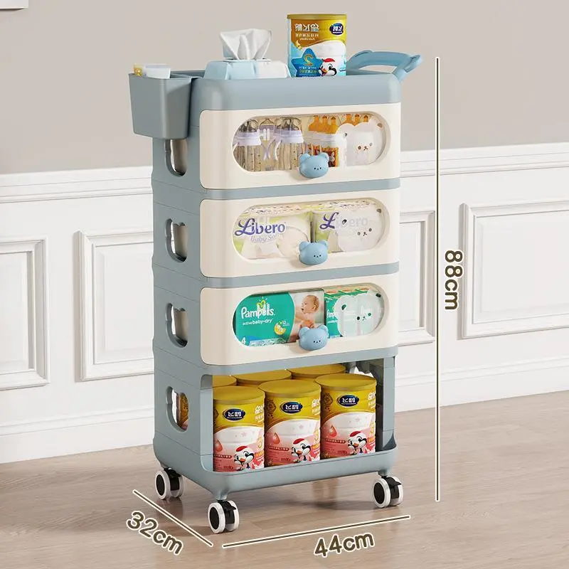 HongXing Storage Drawers Plastic Storage Box,4-Layer Storage Rack 1