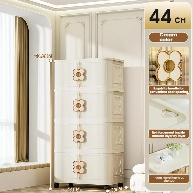 HongXing Plastic Drawer Cabinets,Sliding Door Folding Storage Cabinet 1