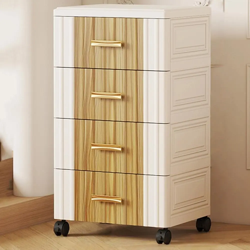 HongXing Plastic Storage Cabinet,Rustic Wooden Shelving Unit 1