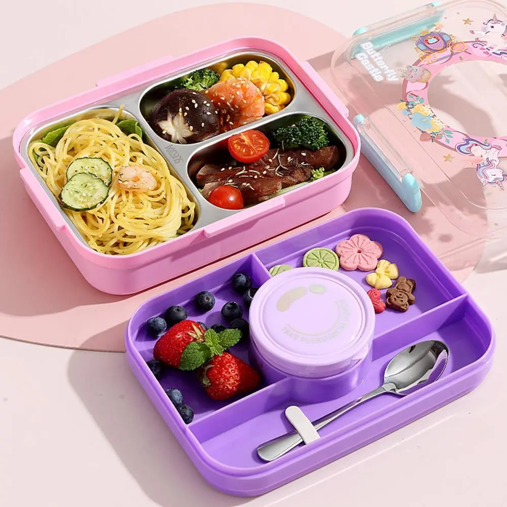 HongXing Stainless Steel Bento Box,Three-Compartment Stainless Steel Lunch Box 1
