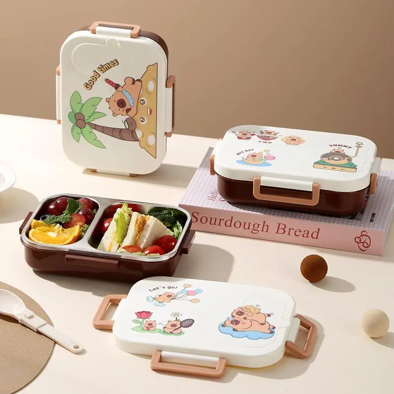 HongXing Stainless Steel Lunch Box For Kids,Capybara Cartoon Lunch Box 1