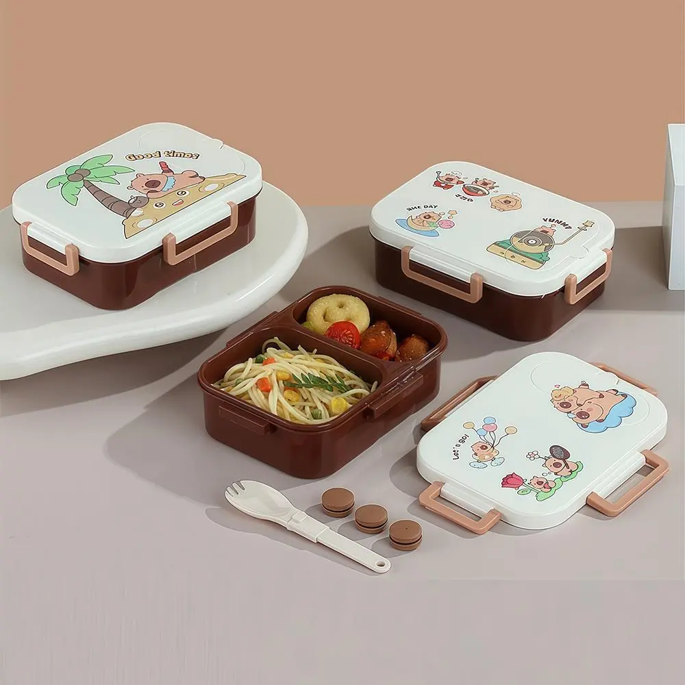 HongXing Stainless Steel Bento Box,Capybara Cartoon Lunch Box 1
