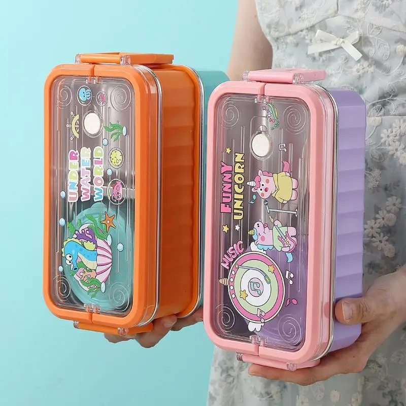 HongXing Stainless Lunch Containers,Double-Layer Stainless Steel Lunch Box 1