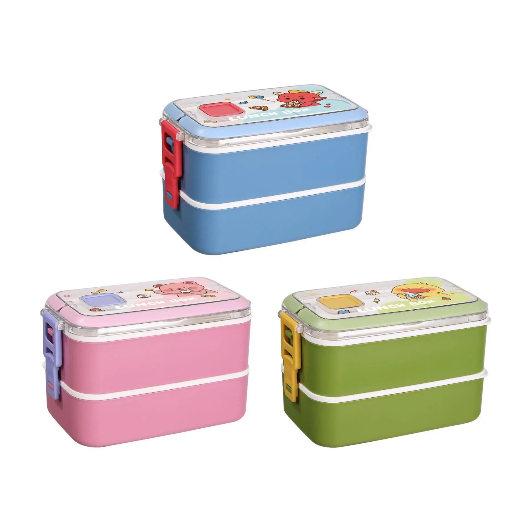 HongXing Stackable Stainless Steel Lunch Box | 700ml & 1L Dual-Layer Bento with Utensils 1
