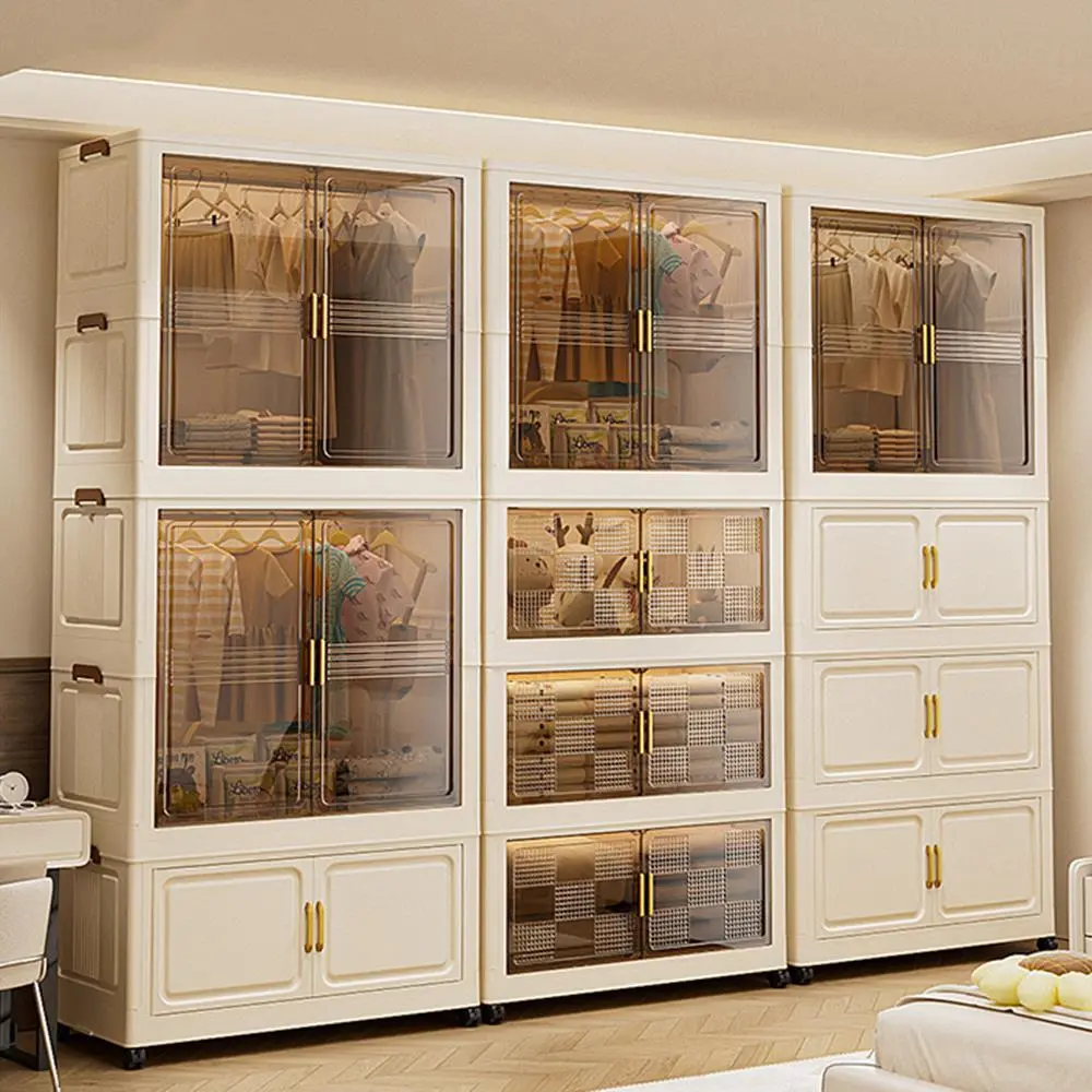 HongXing Transparent Double-Door Layer Cabinet | Modular Wardrobe 1