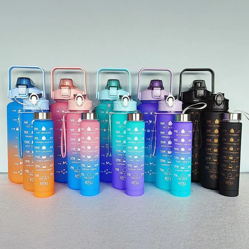 HongXing Motivational Sports Water Bottle Series | Multi-Capacity Set 1