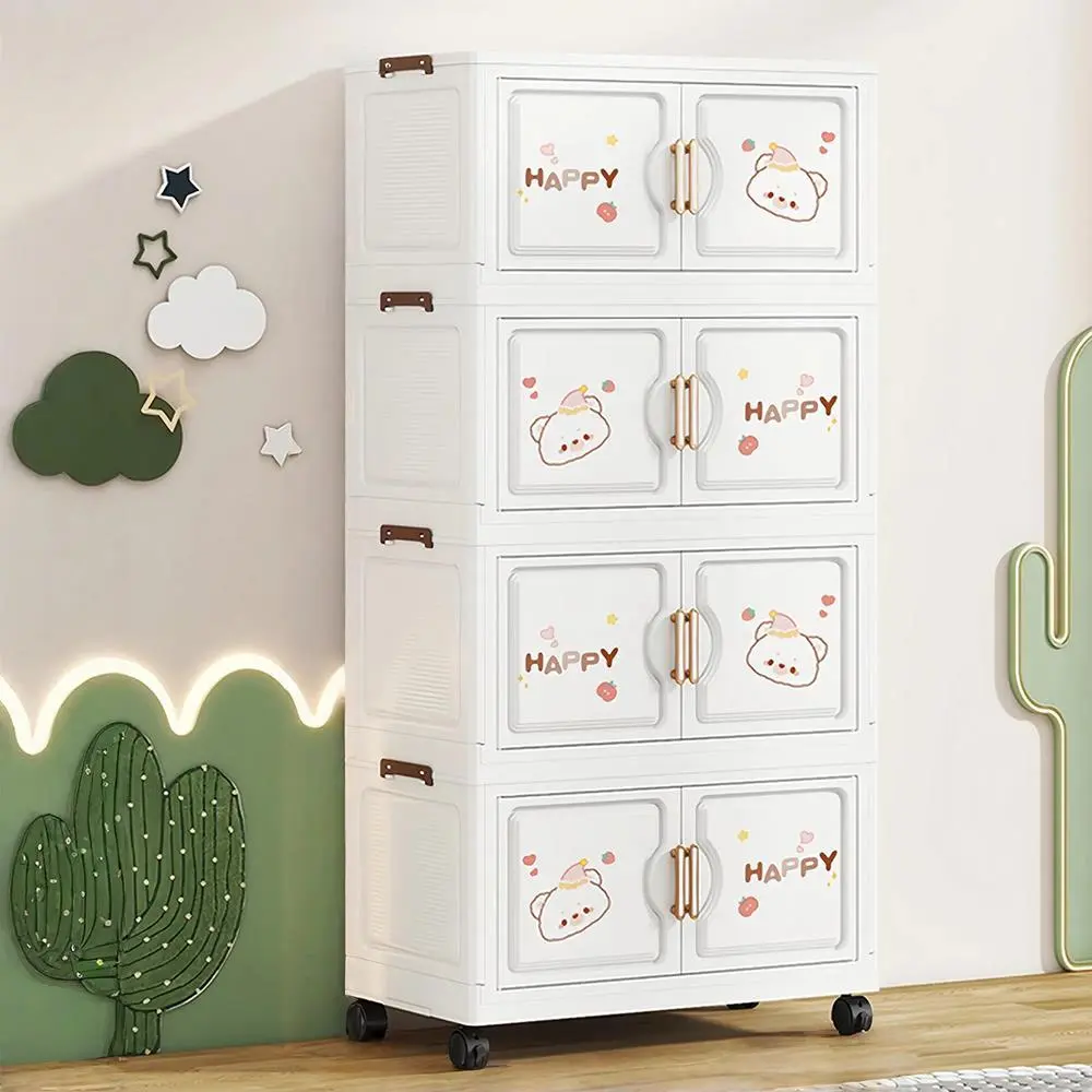 Hongxing Plastic Storage Drawers Cabinet, Bear Magnetic Foldable Storage Cabinet 1
