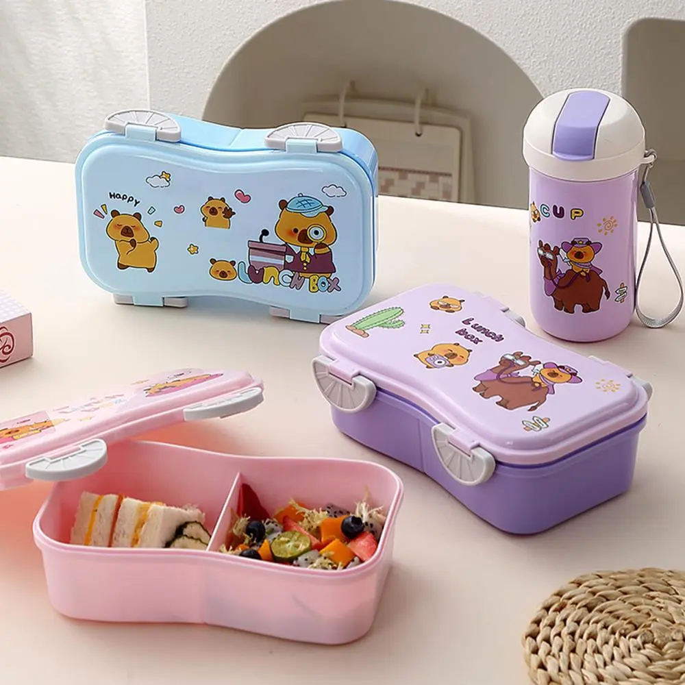 Cartoon Capybara Lunch Box Set | Plastic Lunch Box Factory - HongXing 1