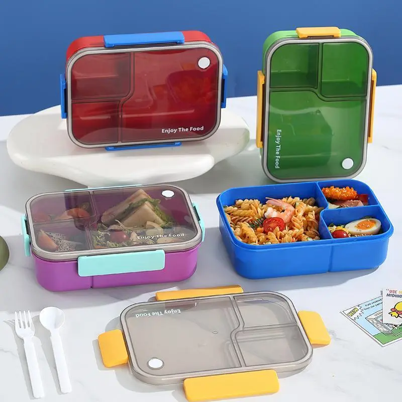 Transparent & Minimalist 3-Compartment Lunch Box | Plastic Lunch Box Factory - HongXing 1