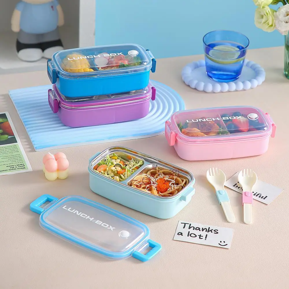 Stainless Steel Dual-Compartment Sealed Lunch Box | Plastic Lunch Box Factory - HongXing 1