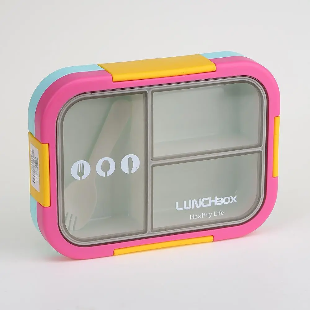 3-Compartment Sealed Lunch Box | Plastic Lunch Box Factory - HongXing 1