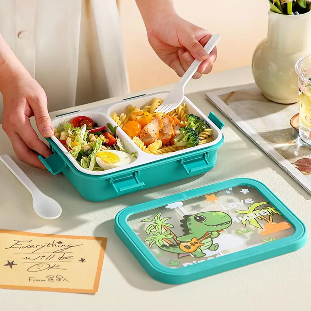 Cartoon 6-Lock 2-Compartment Plastic Lunch Box | Plastic Lunch Box Factory - HongXing 1