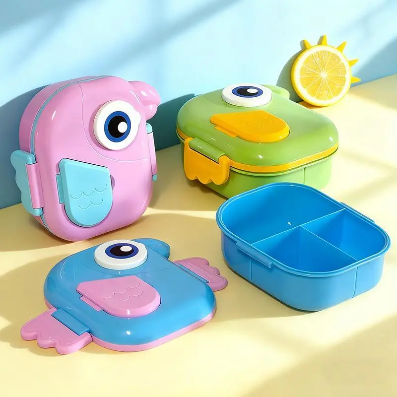 Wholesale Bird Cartoon Lunch Box | 3-Compartment Kids Meal Container Factory - HongXing 1