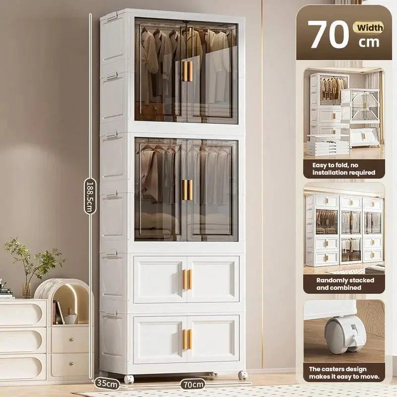 European Panel Transparent Wardrobe Layer Cabinet | Modular Storage Factory- HongXing 1