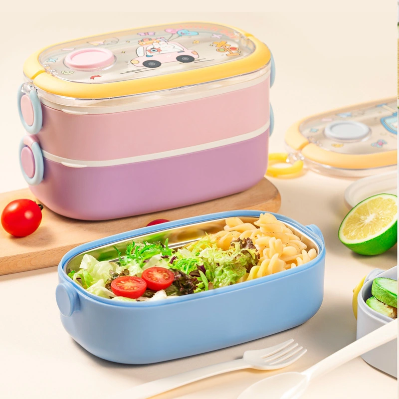 HongXing Leakproof Bento Lunch Box, Stainless Steel Cartoon Kids Lunch Box 1