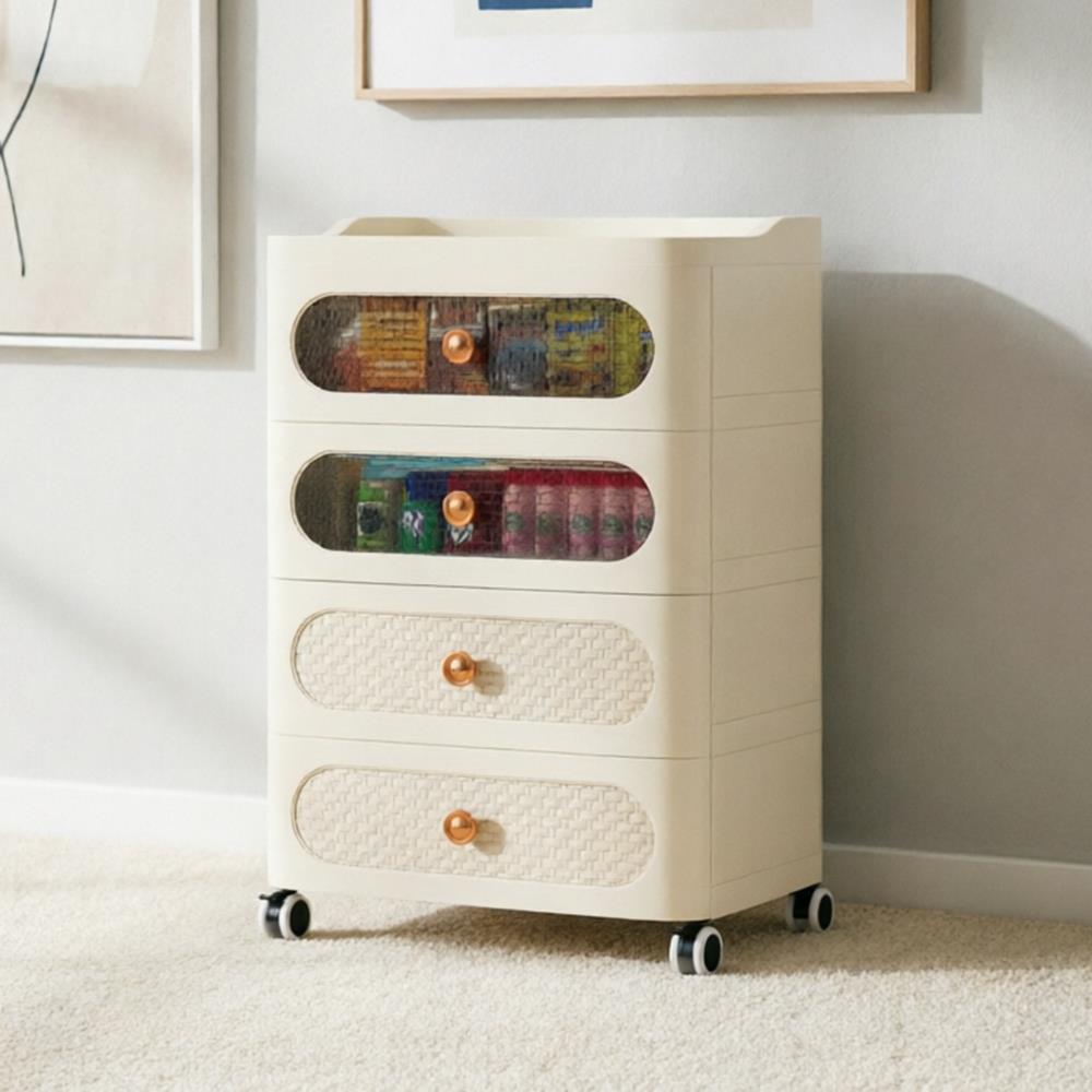 HongXing Mixed-Bin Slim Tower 3–7 Tiers Clear Beige PP | Factory Direct 4