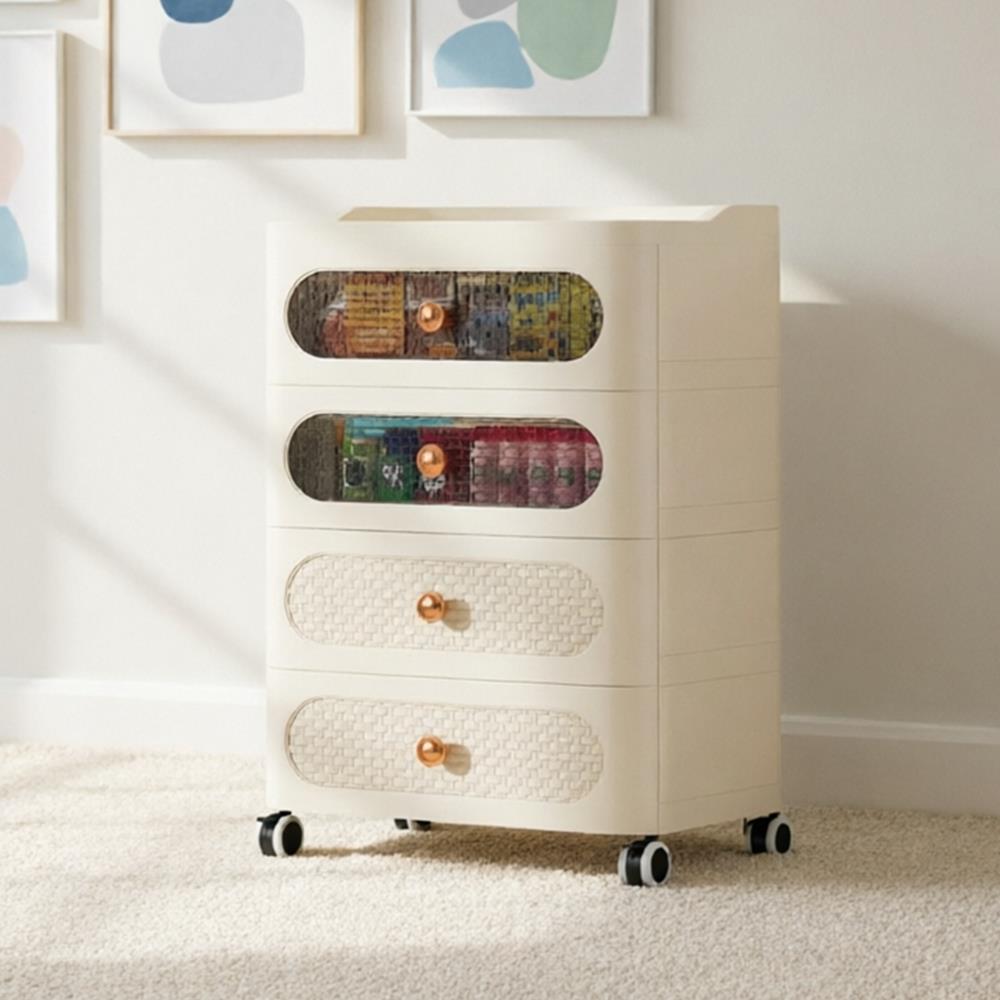 HongXing Wide Mixed-Bin Tower 3–7 Tiers Clear Beige PP | Factory Direct 4