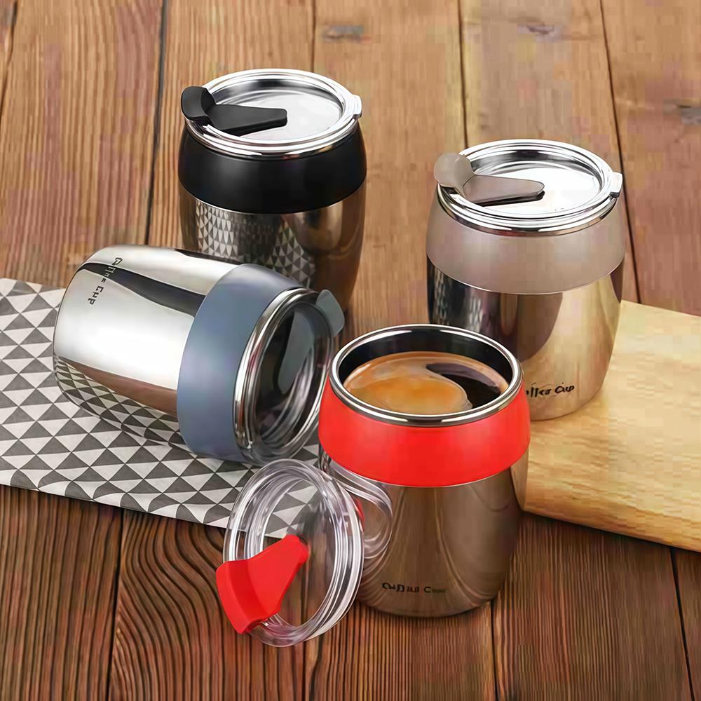 HongXing 500ml Insulated Steel Mug Foam-Lined Clear Lid | Factory Direct 1