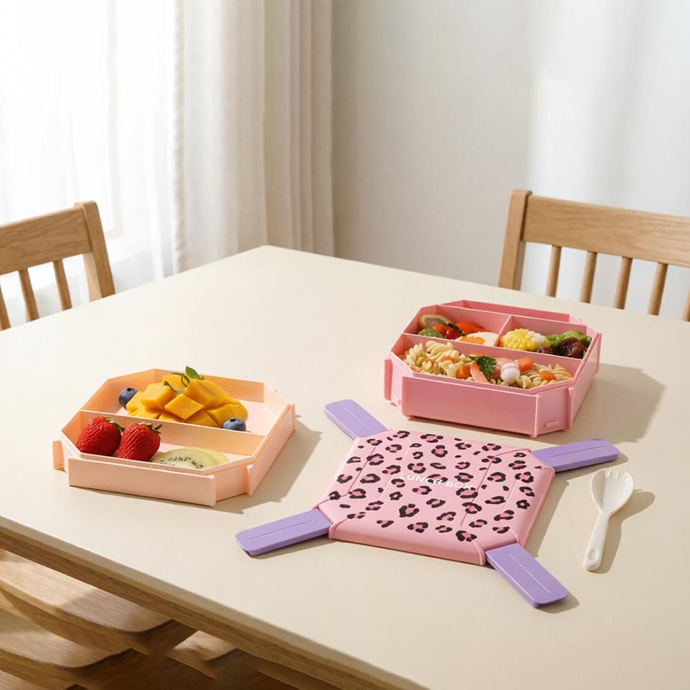 Stylish Speckle Portable Lunch Box — Double-Layer & Easy-Carry Handle 3