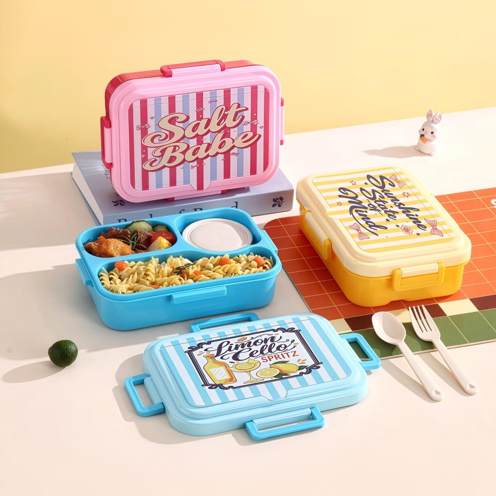 Cartoon Style Multifunctional Lunch Box with Compartments 3