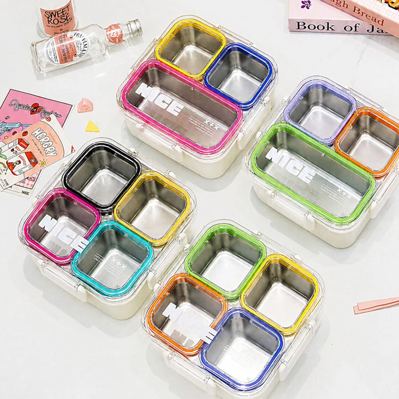 Minimalist Stylish Stainless Steel Bento Box – Perfect for Office Lunch 1