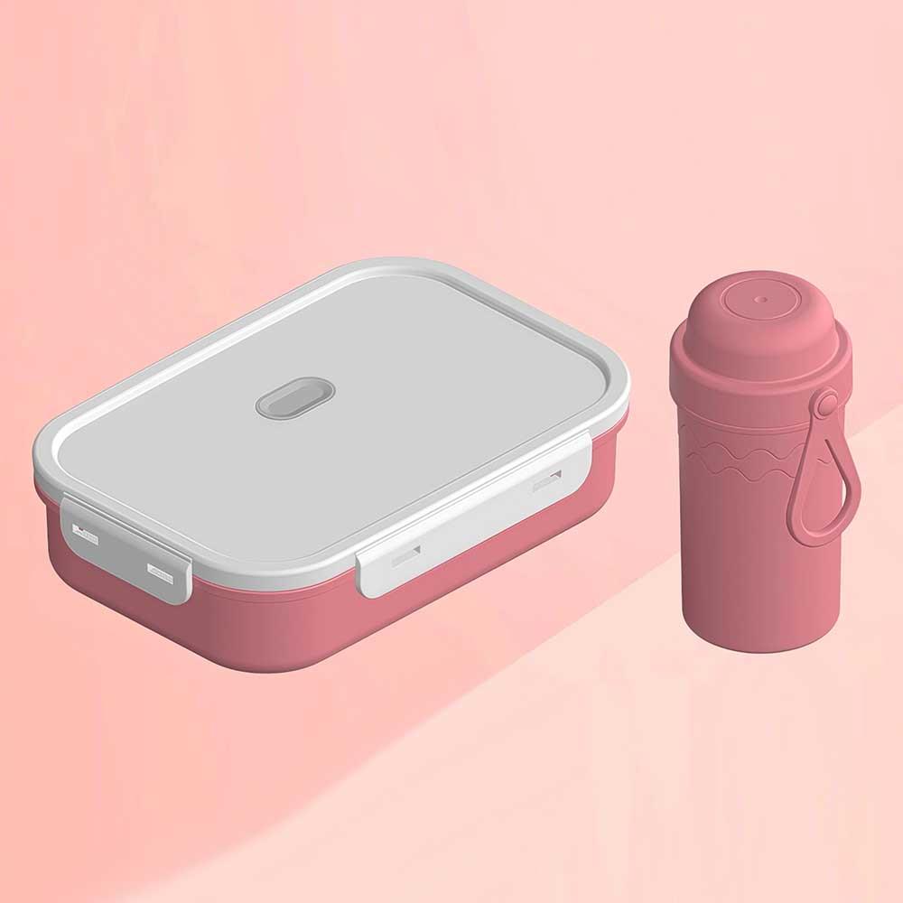 Cartoon 4-Compartment Lunch Box Water Bottle Set – Perfect for School 8