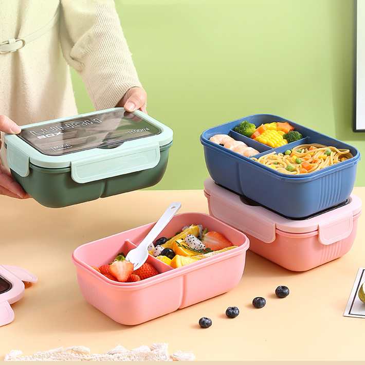 Single-Layer Lunch Box with Bottle – Great for Work & Meal Prep 2