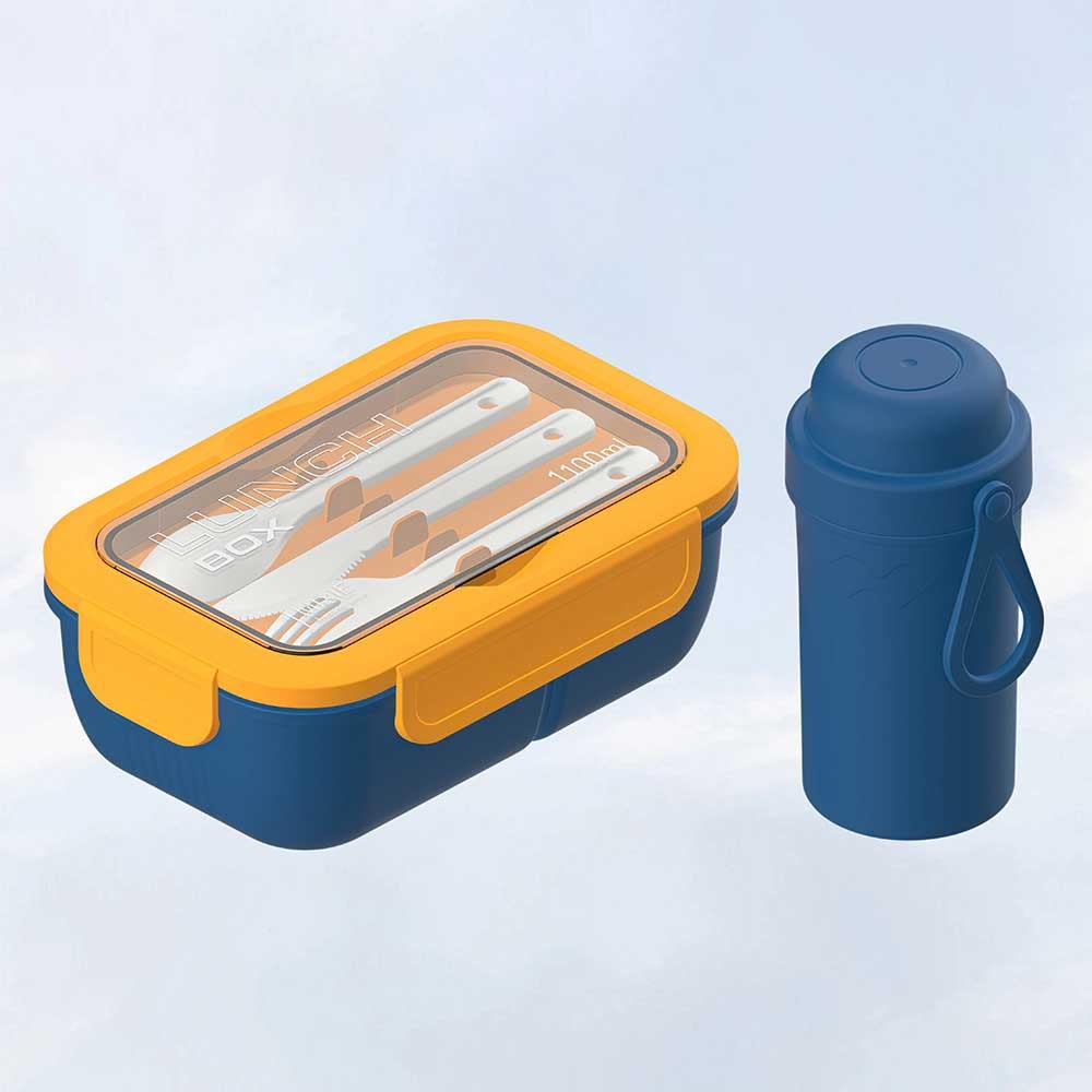 Single-Layer Lunch Box with Bottle – Great for Work & Meal Prep 10