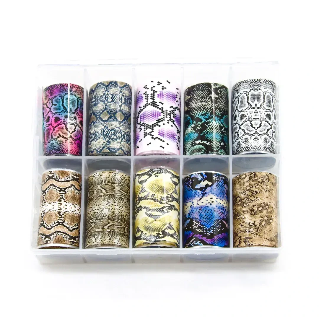 3D Nail Art Stickers 4*100CM With Leopard Snake Skin Design 1