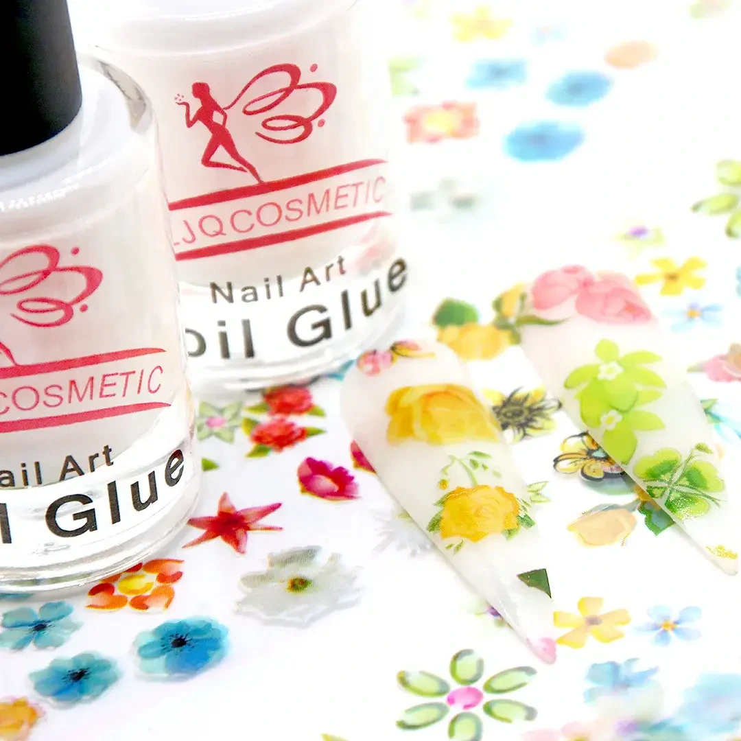 UV Gel Nail Polish Transfer Paper Foil Glue White Starry Sky 1