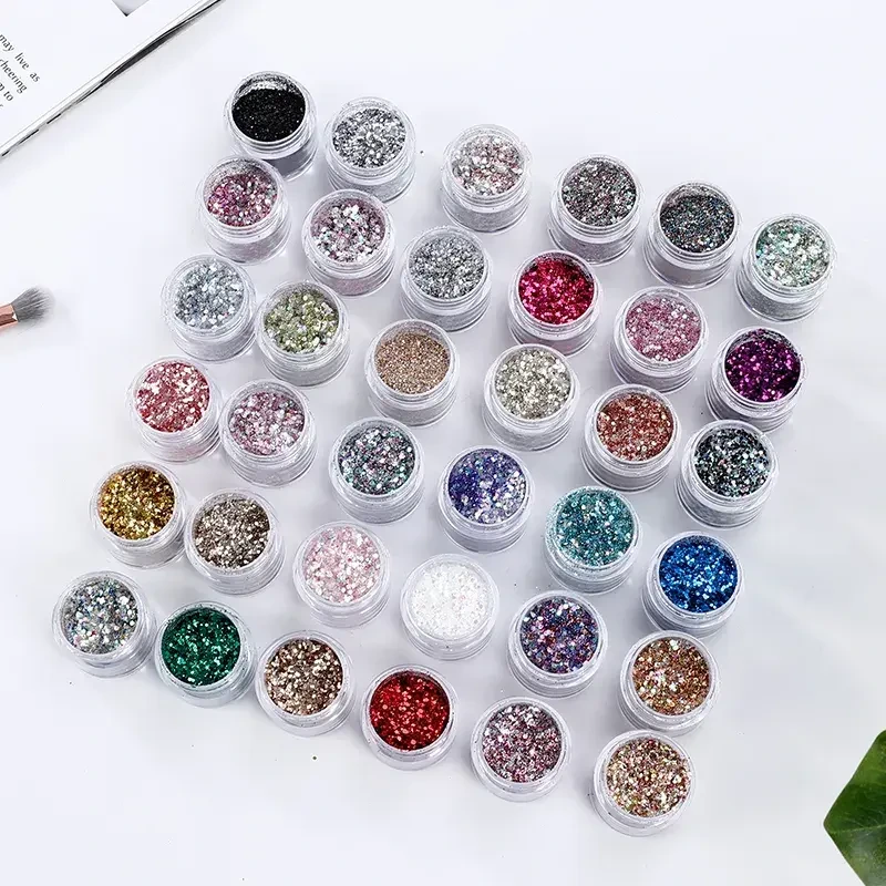 36 Color 3D Sequin Mixed Nail Glitter Powder for Acrylic Nail Art 1