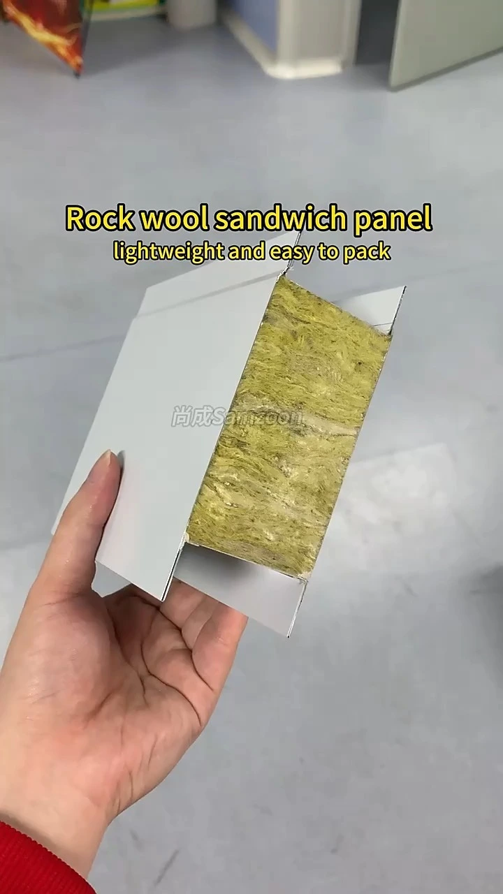 SAMZOON Z-Lock Rock Wool Sandwich Panel for Thermal Insulation, Energy Efficiency, Green Building, Fireproof A1, Soundproofing 1