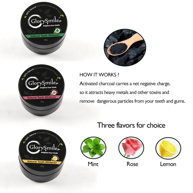 GlorySmile instant best activated charcoal powder reputable manufacturer for home usage 2