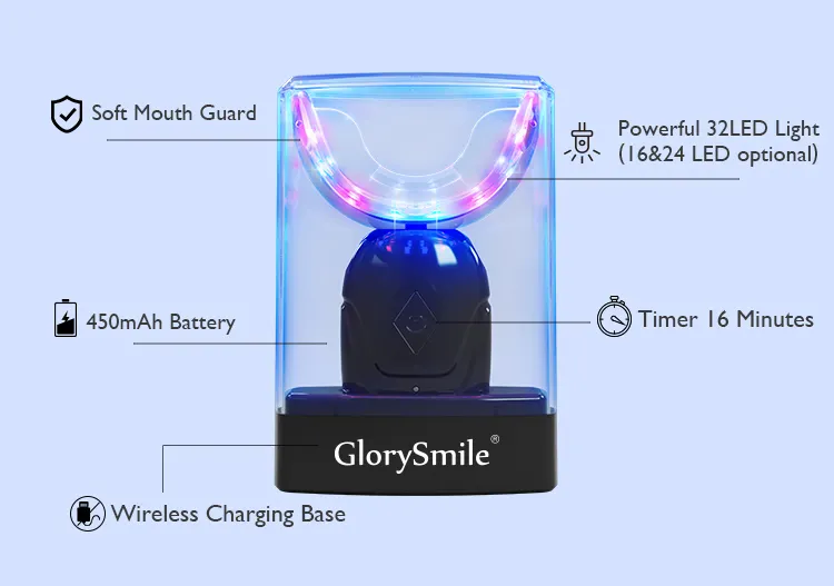 Custom high quality portable teeth whitening light supplier for home usage 2