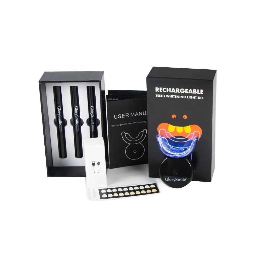 Factory Hot Sale Customized Logo Home Peroxide Free Led Light Teeth Whitening Kits 1
