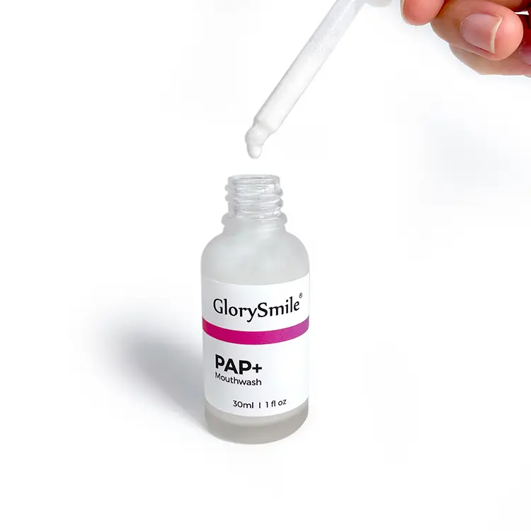 OEM New Product Private Label Teeth Whitening Mouthwash Bottle Cup Alcohol Free PAP+ Mouthwash 1