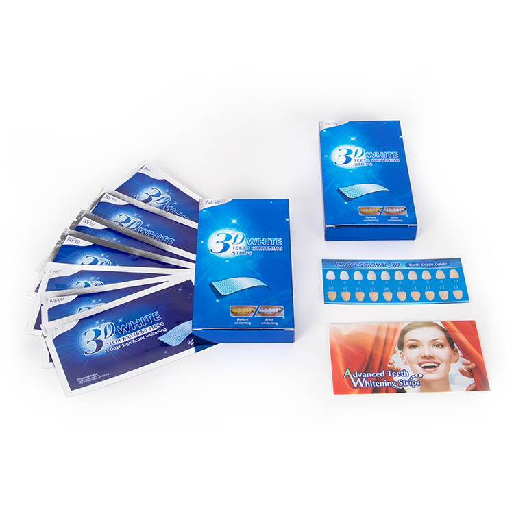 Glorysmile Teeth Whitening Strips Wholesale No Slip White Active Oxygen Peroxide Bleaching Gel Whitening Strips 6