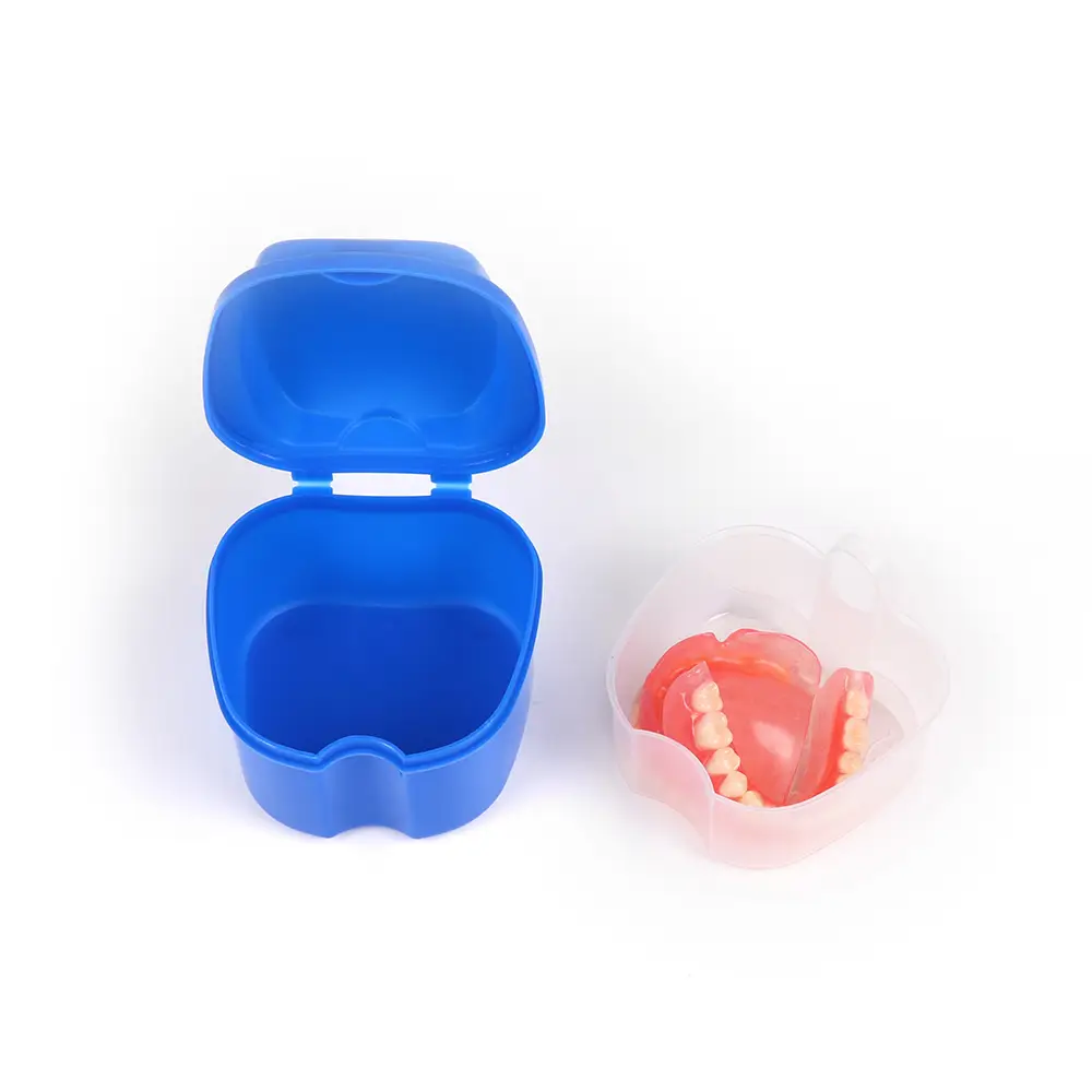 Denture Bath Box Portable OEM Dental Braces Aligners Case Plastic 1