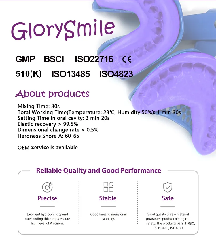 Custom best putty silicone impression for business 3