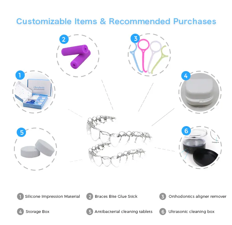 GlorySmile best clear teeth aligners company for whitening teeth 7