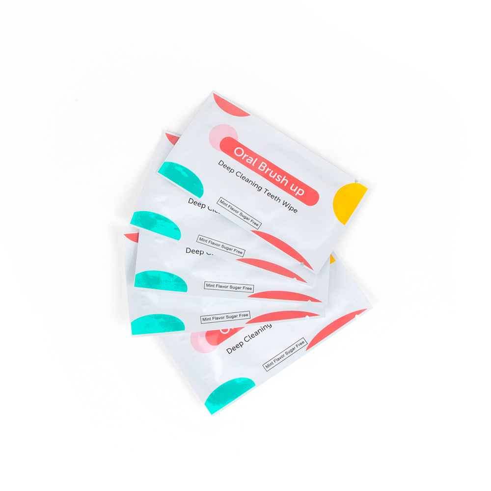 OEM ODM Deep Cleaning Teeth Wipes Finger Brush Teeth Wipes Oral Brush Up 4