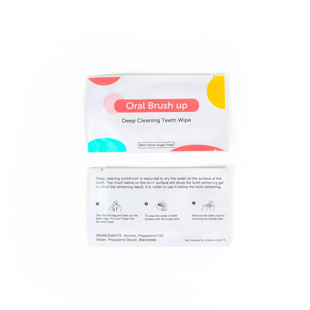 OEM ODM Deep Cleaning Teeth Wipes Finger Brush Teeth Wipes Oral Brush Up 6