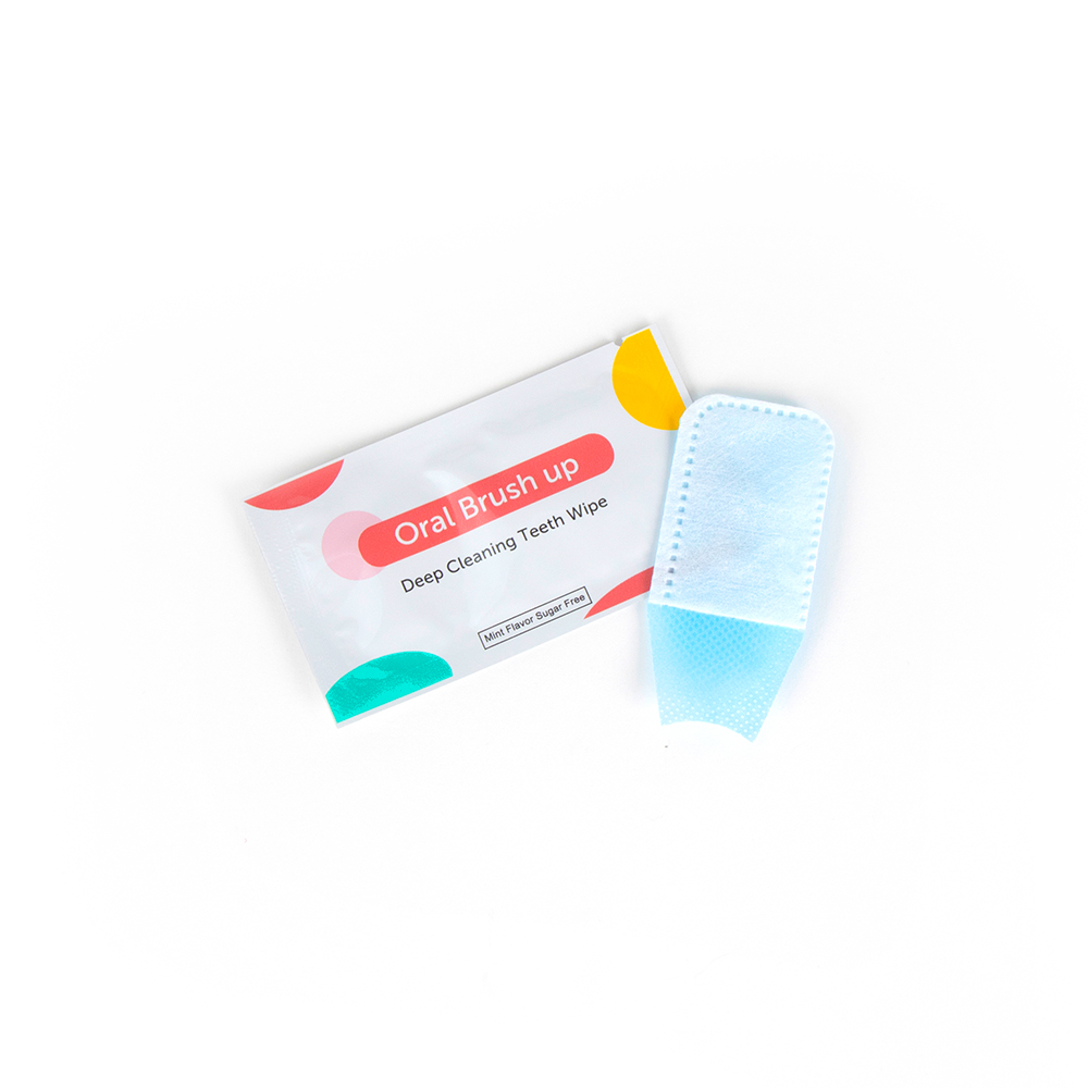 OEM ODM Deep Cleaning Teeth Wipes Finger Brush Teeth Wipes Oral Brush Up 3