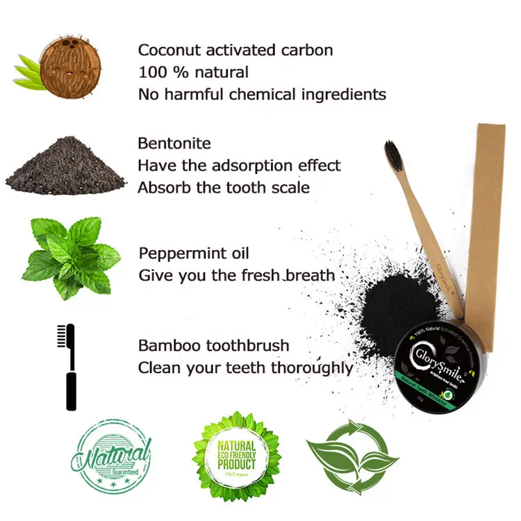 GlorySmile Best activated charcoal powder Supply for teeth 2