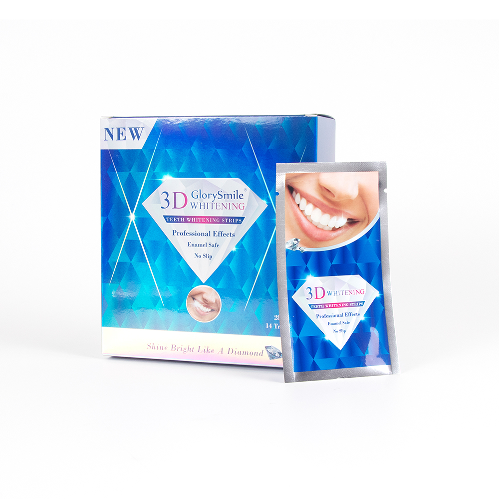 3D 6HP enamel safe non-slip  Dry Teeth Whitening Strips 2
