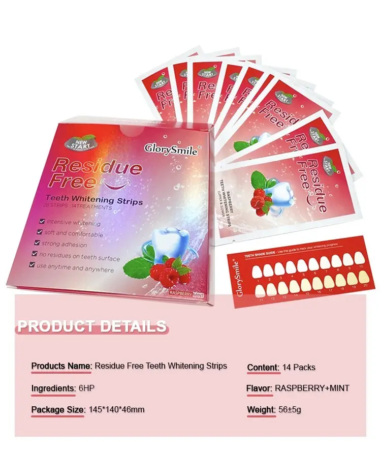 Custom professional whitening strips company for home usage 4